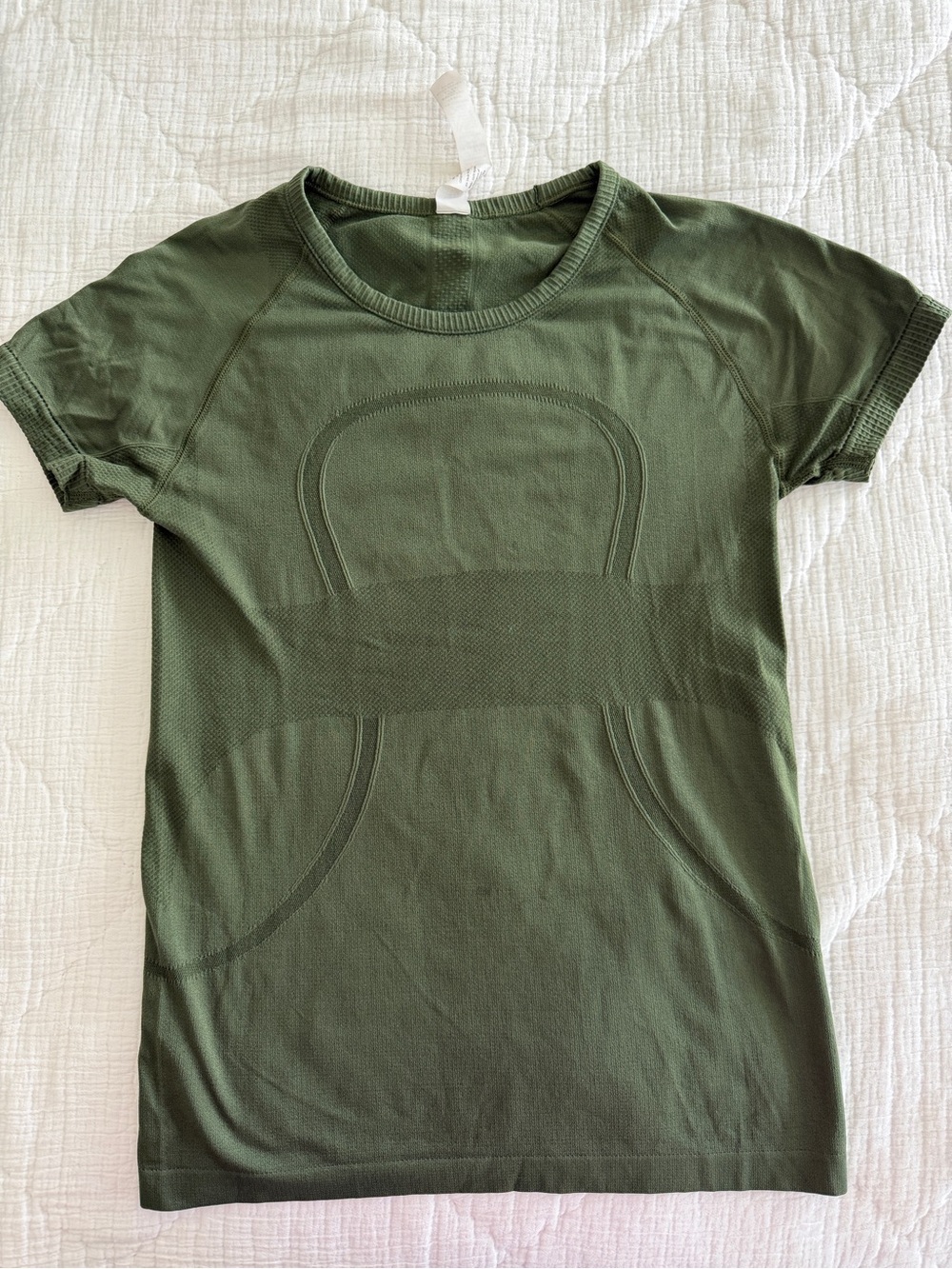 lululemon athletica Olive Green Short Sleeve Seamless Tee